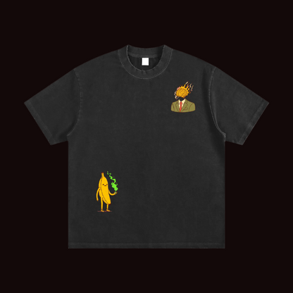 Heavyweight Vintage Washed Frayed T-Shirt