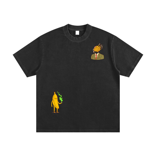 Heavyweight Vintage Washed Frayed T-Shirt